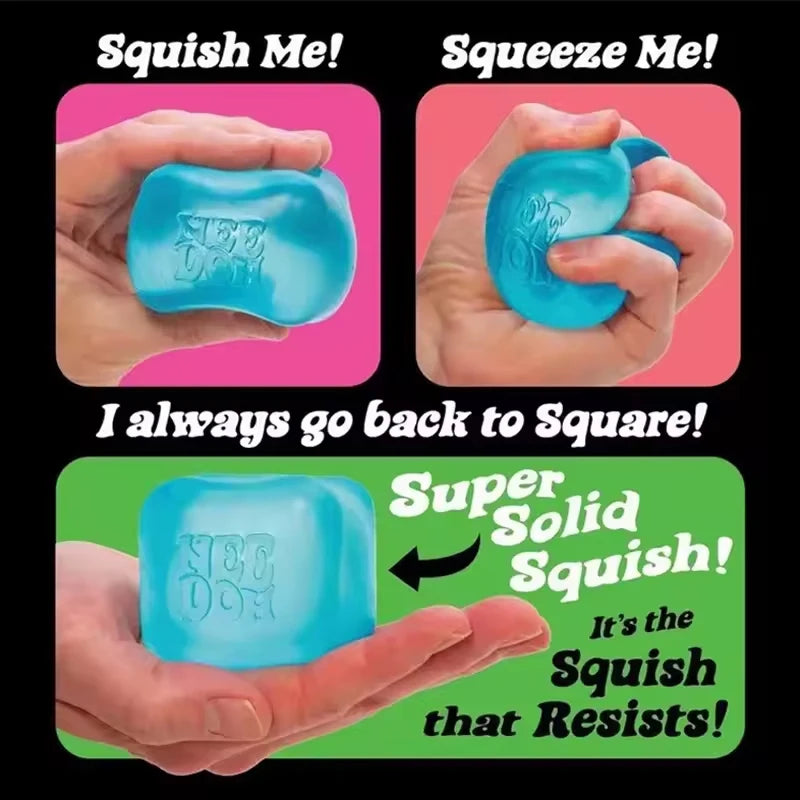 Schylling Needoh Nice Cube Sensory Nice-Sicle Stress Relief Squishy Cube Anti-Anxiety Squeeze Object For Focus ADHD Population