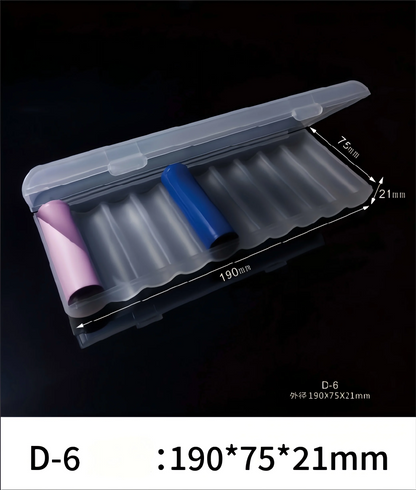 White Waterproof Hard Plastic Battery Box Multi-Slot Storage Case Portable Battery Storage Solution