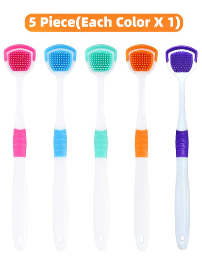 1Pc/4Pcs/8Pcs Silicone Tongue Scraper For Oral Hygiene,Tongue Cleaner Scraper For Oral Care,Tongue Brush Food Debris Clea
