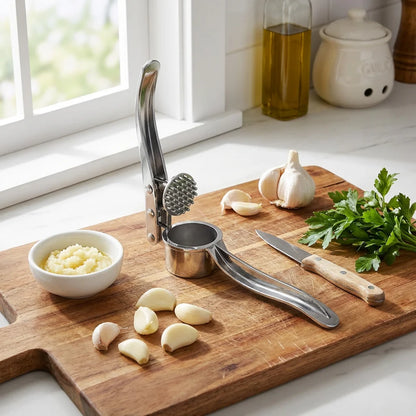3-in-1 Aluminum Alloy Garlic Press, Nut Cracker & Bottle Opener. 18x5cm, Heavy Duty, Multipurpose Tool