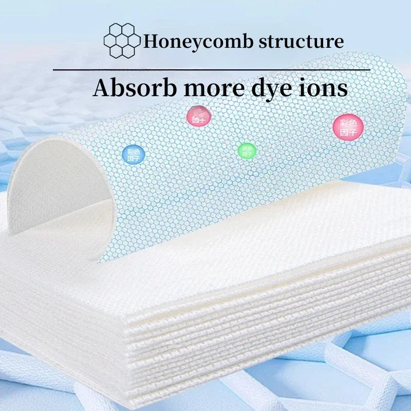 50PCS Color Absorbing Film Household Machine Wash nonwovens Anti Cross Dyeing Paper Clothes Mixed Washing No Cross Color Tools