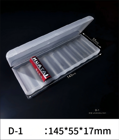 White Waterproof Hard Plastic Battery Box Multi-Slot Storage Case Portable Battery Storage Solution