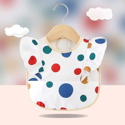Baby's dining bib is waterproof, dirt proof, and non washable. Children's hoodies for men and women, baby's dining bibs for chil