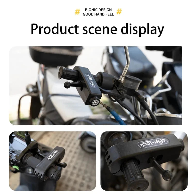 MTB Road Bike Anti-Theft Lock Mini Cycling Front Brake Lever Safety Locks with 2 Keys Portable Bicycle Brake Handlebar Grip Lock