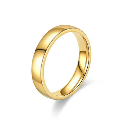 Gold Plated Ring Colour Fashion Women's Simple Couple's Wedding Ring Engagement Jewellery Gift