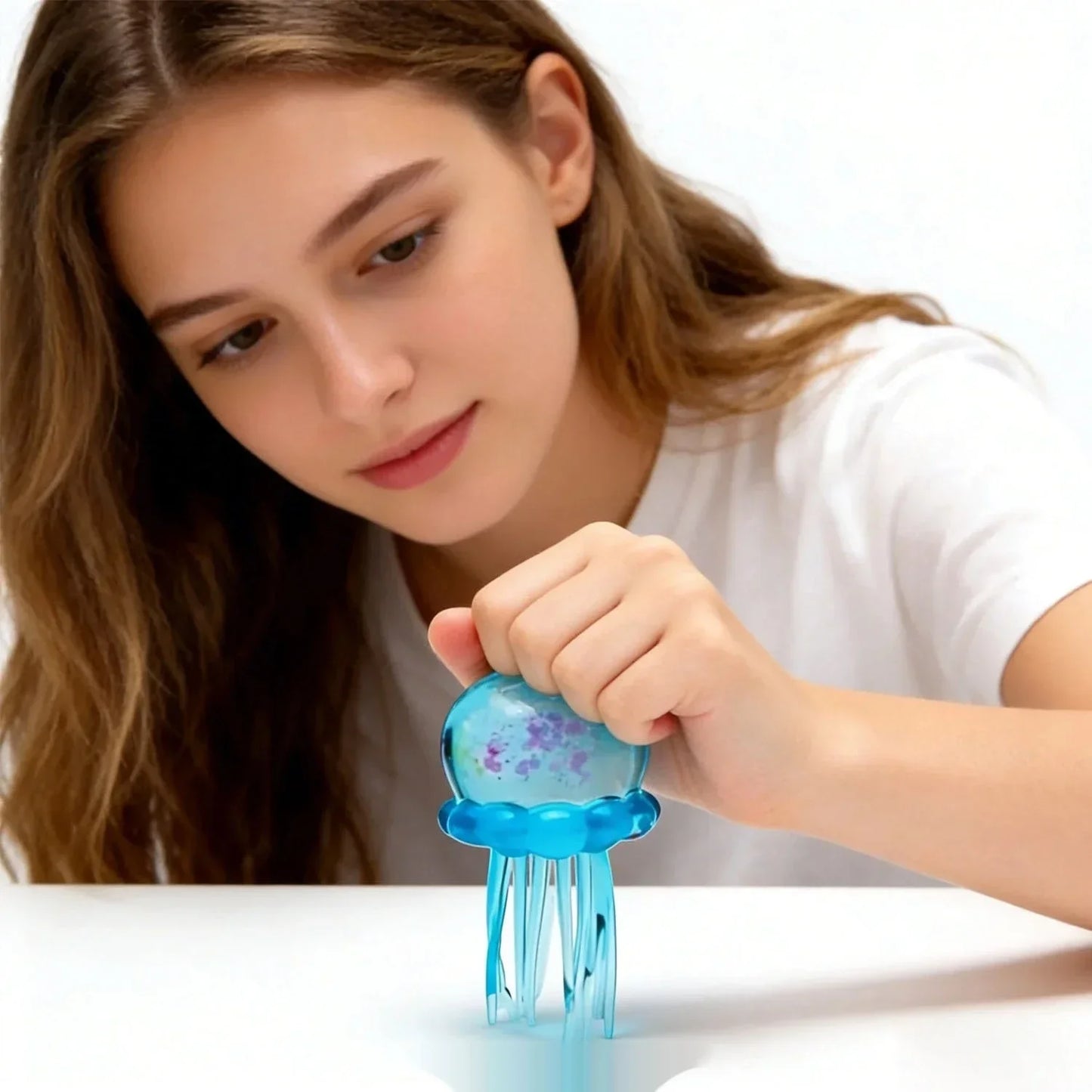 Explosions Crystal Jellyfish Squeeze TPR Soft Rubber Squeeze Slow Rebound Decompression Toy Children Decompression Artifact