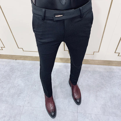 Men Suit Pants Dress Pantalone Hombre Stretch Slim Formal Trousers Calça Masculina Solid Color Casual Pants Fashion Men Clothing