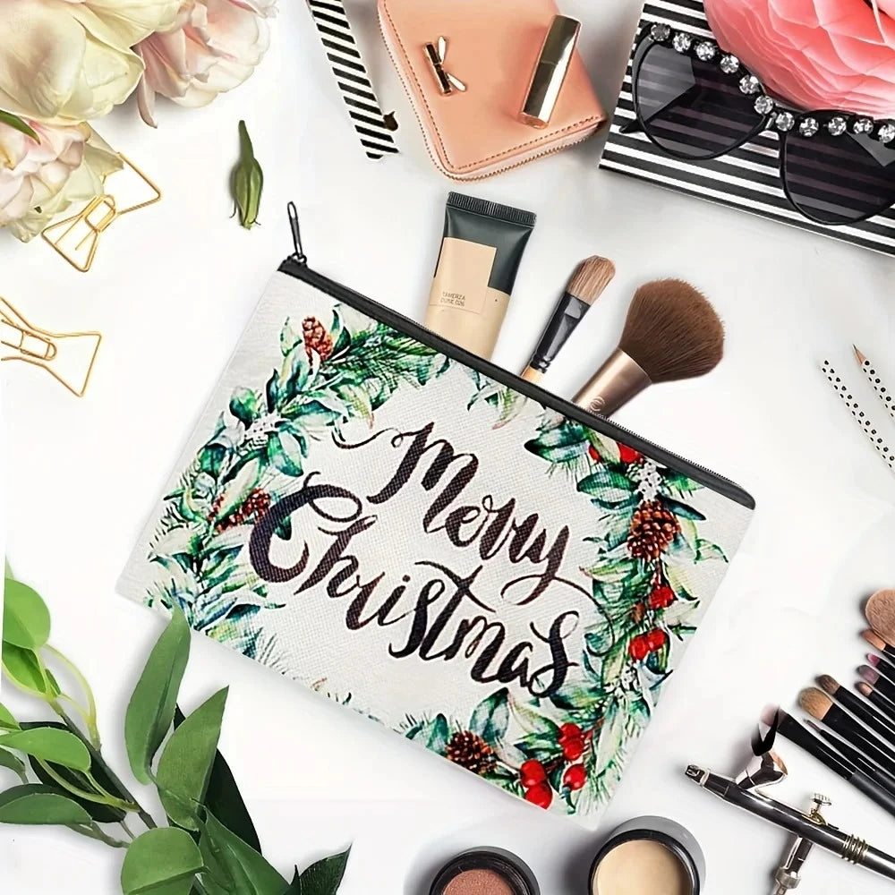 Blank Sublimation Canvas Makeup Bags, Unfinished DIY Heat Transfer Pencil Cases with Clear Window, Ready for Your Custom Design