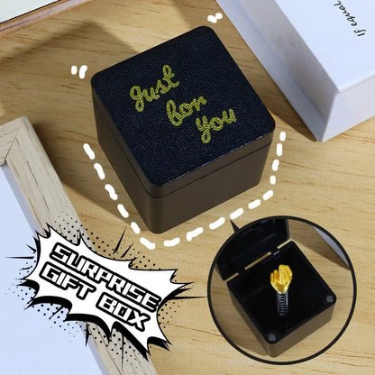 Funny Middle Finger in Box - Desk Decor Gag Gift for Halloween, Christmas & Birthday, Novelty Office Toy & Home Decoration