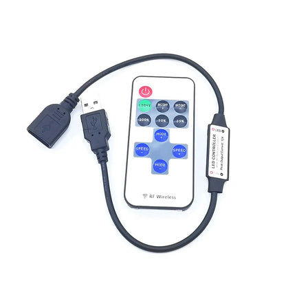 DC5-24V Mini 11Keys RF Wireless Led Remote Controller Led Dimmer Controller For Single Color Light Strip SMD5050/3528/5730/3014/