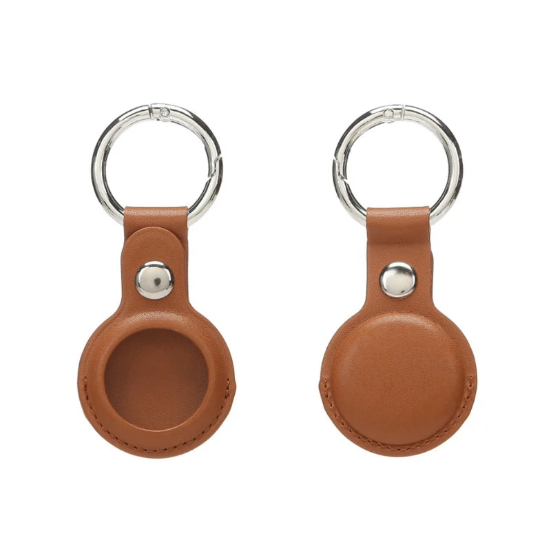 PU Leather Case for Airtag Metal Pendant Protective Case Cover Animals Tracker Accessories Waterproof Luggage Anti-Loss Keyring