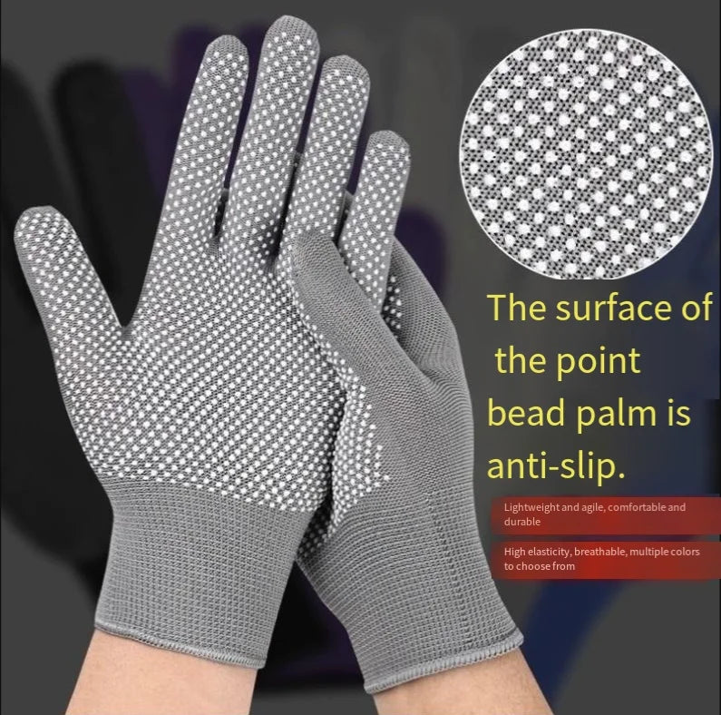 Nylon Gloves Breathable Non-Slip for Cycling Fishing Camping Unisex Multicolor Work Protection Labor Protection Gloves