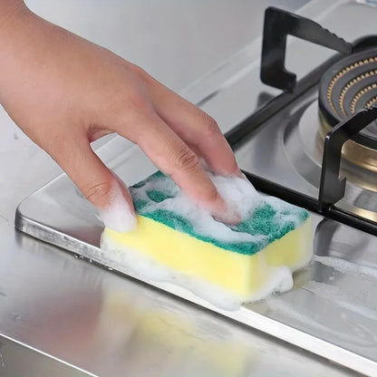 10-50Pcs Double-Sided Scouring Pads Kitchen Sponge Dishwashing Scrub Pads for Pot Bowl Home Cleaning Tools