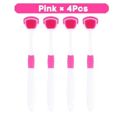 1Pc/4Pcs/8Pcs Silicone Tongue Scraper For Oral Hygiene,Tongue Cleaner Scraper For Oral Care,Tongue Brush Food Debris Clea