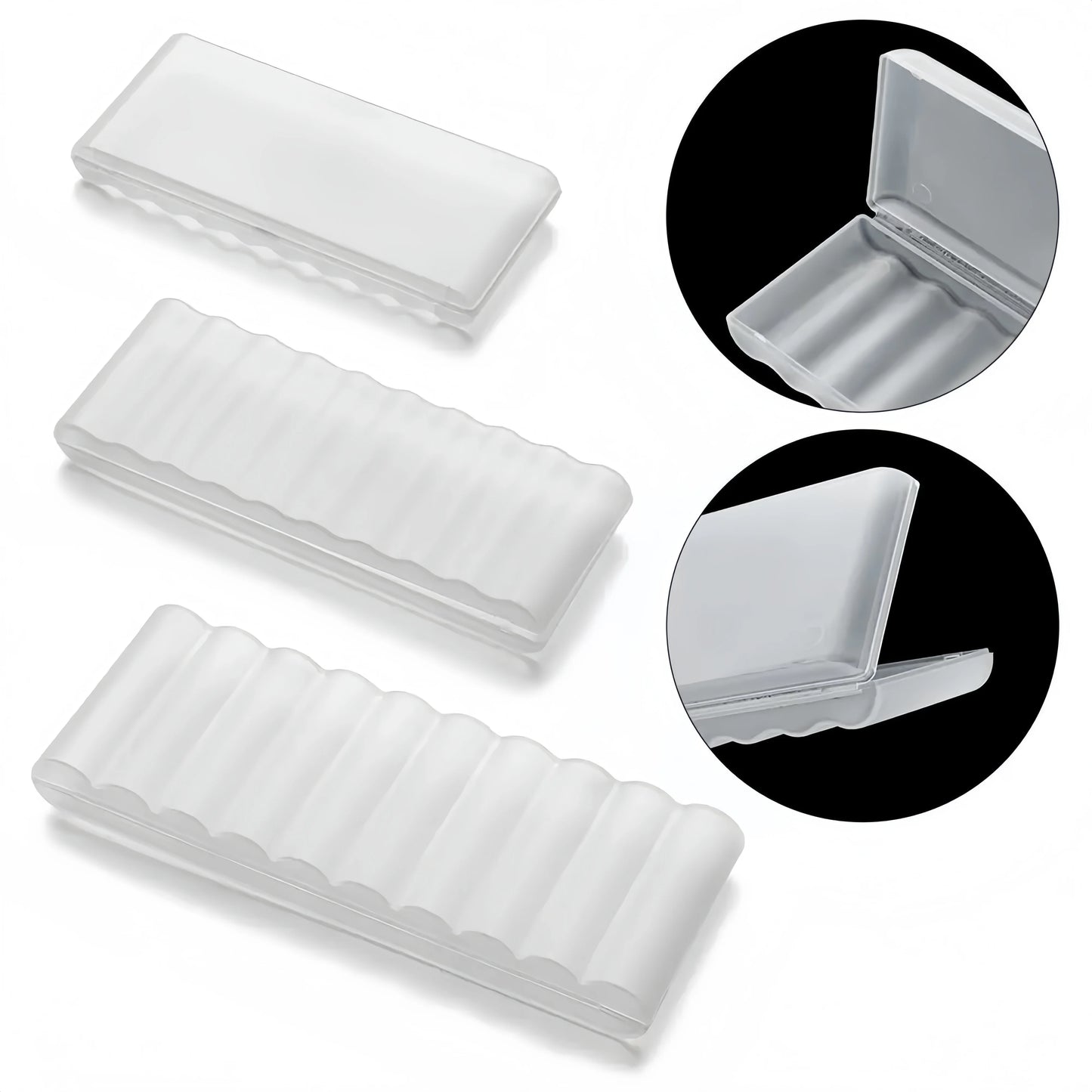 White Waterproof Hard Plastic Battery Box Multi-Slot Storage Case Portable Battery Storage Solution