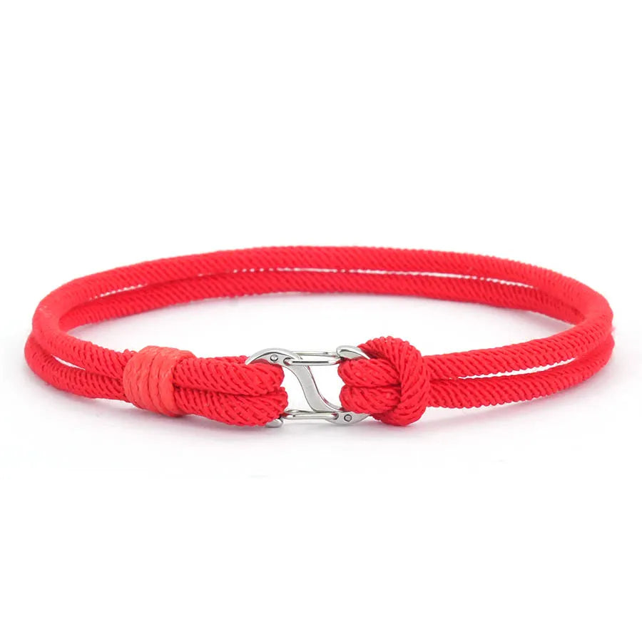 Simple Mens Bracelets Hand-Woven Detachable 7 Colors Rope Braclets Double Survival Braslet Pulseras Para Hombre Gift for Him