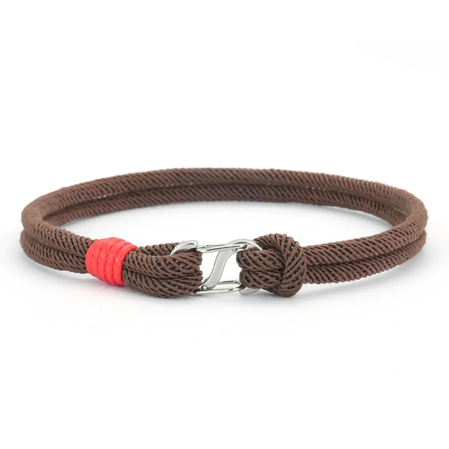 Simple Mens Bracelets Hand-Woven Detachable 7 Colors Rope Braclets Double Survival Braslet Pulseras Para Hombre Gift for Him