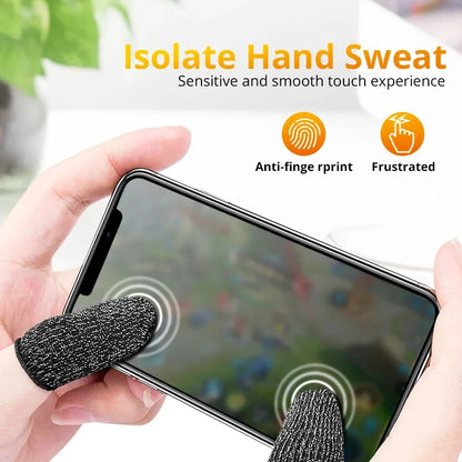 Gaming Finger Sleeve Breathable Fingertips For PUBG Games Anti-Sweat Touch Screen Finger Cots Cover Sensitive Mobile Touch Glove