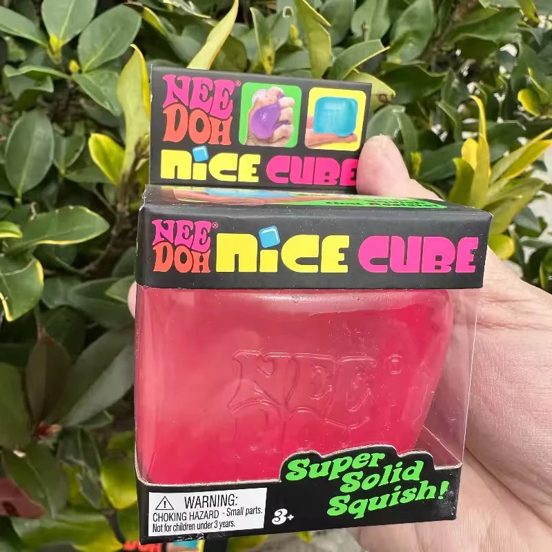 Schylling Needoh Nice Cube Sensory Nice-Sicle Stress Relief Squishy Cube Anti-Anxiety Squeeze Object For Focus ADHD Population