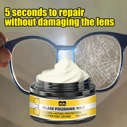 Multi-Purpose Glass & Lens Scratch Repair Kit – Multi-Function Polish & Refinishing Agent – Restores Clarity & Smooth Finish